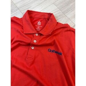 Turtleson Sunday Polo Shirt Mens XL Red Golfweek‎ Cotton Short Sleeve Golf Top